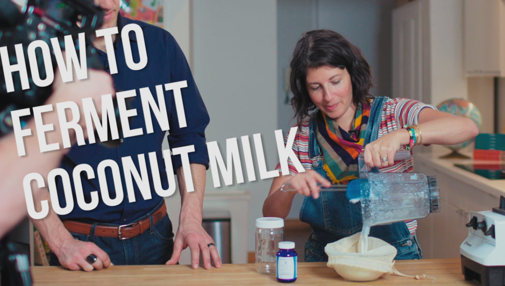 Ferments how to make fermented coconut milk Meghan Telpner